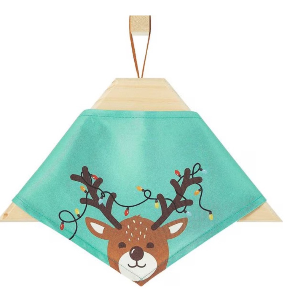 NWT Frisco Holiday Reindeer Peekaboo Bandana- M/L